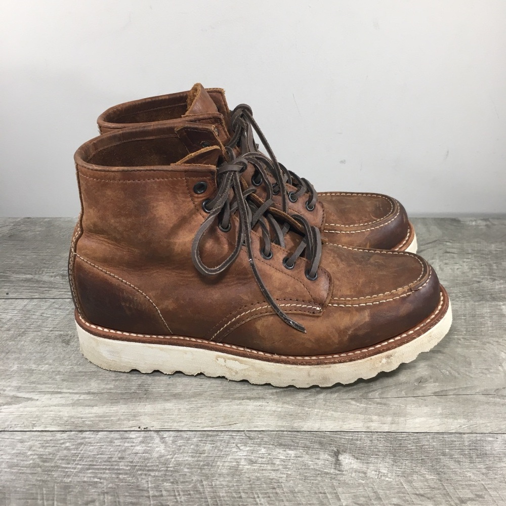 Freebird By Steven Carbon Leather Work Soft Toe Men Classic Moc Toe Boots Size 9